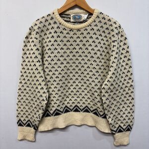 Vintage Environmental Clothing Knit Wool Blend Sweater Medium Birdseye D058 -12